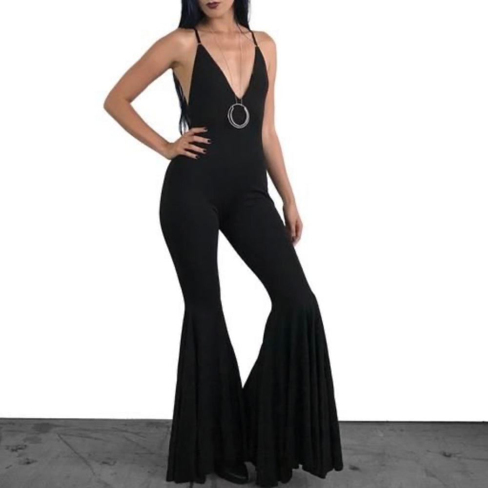 Foxblood Mega Flare Jumpsuit